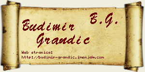 Budimir Grandić vizit kartica